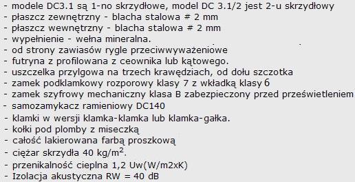 Parametry drzwi kancelaryjnych